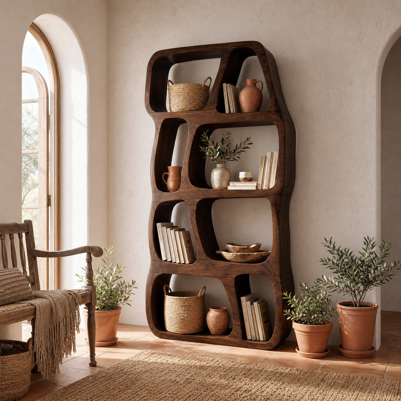 Scandinavian Artistic Bookshelf Display Organizer For Bedroom Space - product view 7