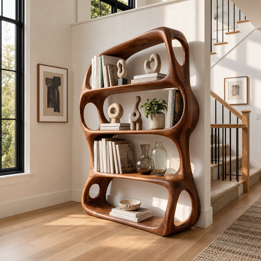 Scandinavian Decorative Bookcase Storage Organizer For Living Room