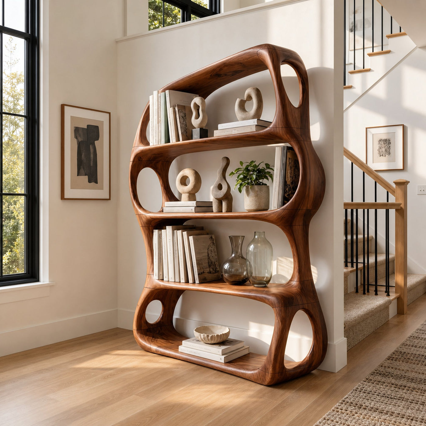 Scandinavian Decorative Bookcase Storage Organizer For Living Room