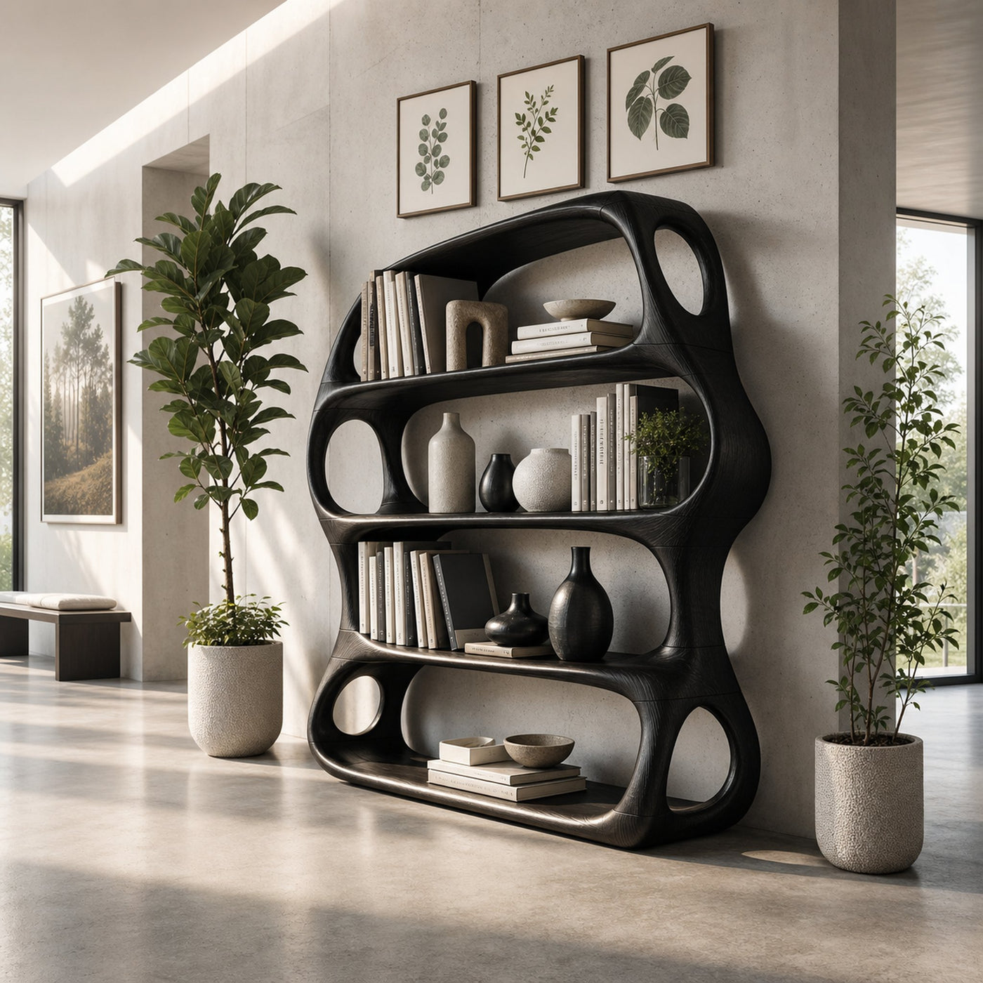 Scandinavian Decorative Bookcase Storage Organizer For Living Room - product view 4