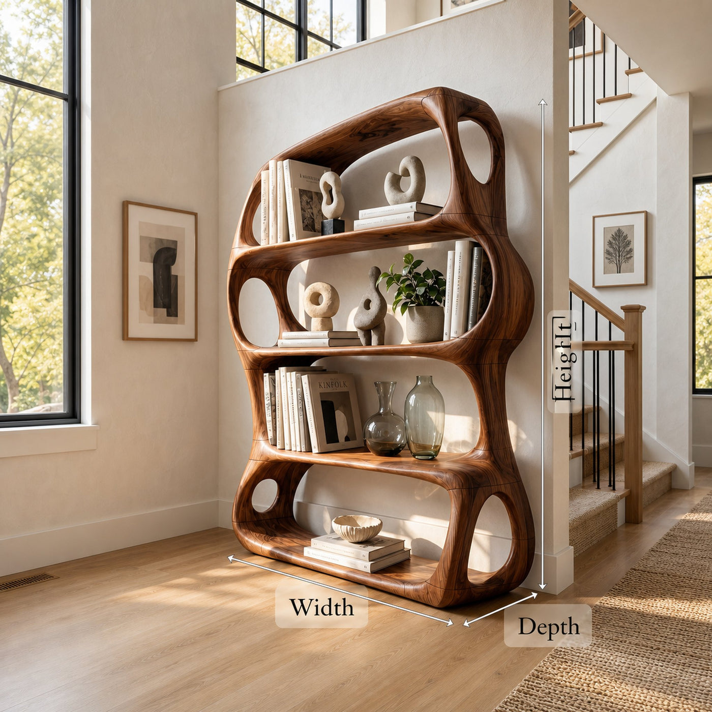 Scandinavian Decorative Bookcase Storage Organizer For Living Room - product view 8