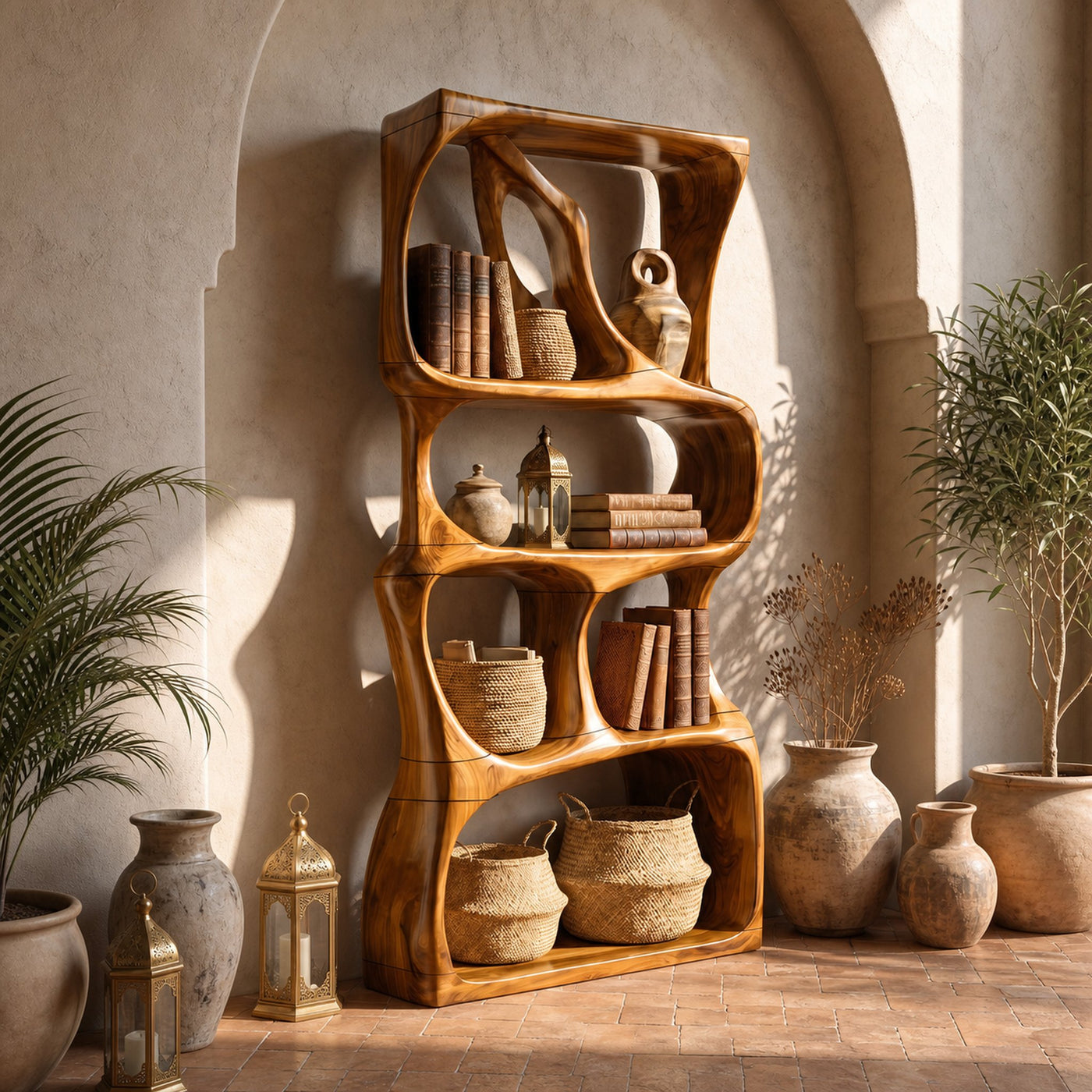 Scandinavian Handcrafted Bookshelf Storage Organizer For Home Office - product view 6