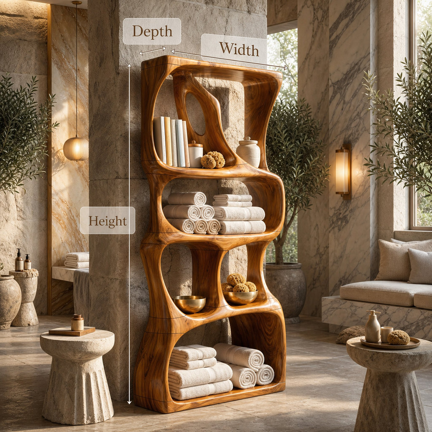 Scandinavian Handcrafted Bookshelf Storage Organizer For Home Office - product view 8
