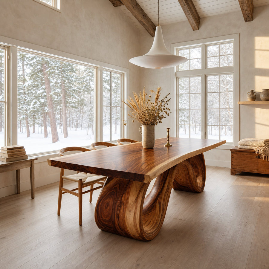 Scandinavian Irregular Dining Table For Everyday Dining Area