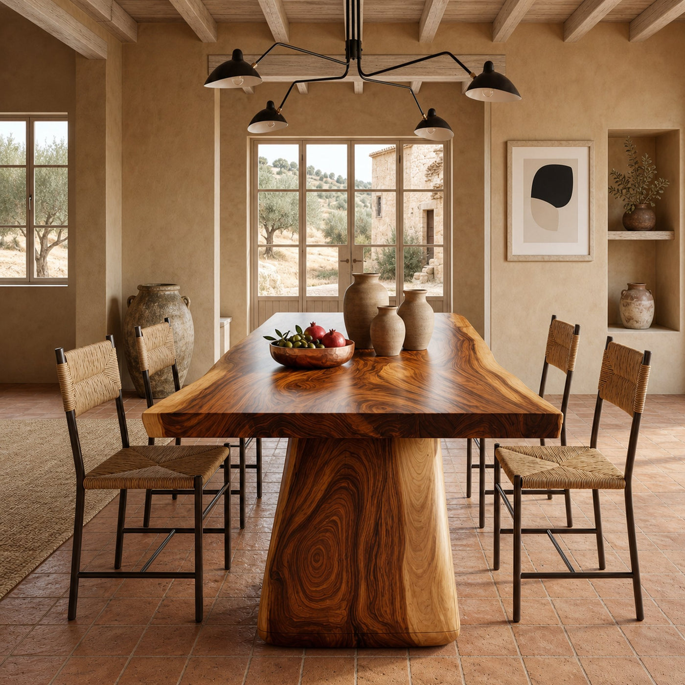 Scandinavian Irregular Dining Table For Everyday Dining Area - product view 2
