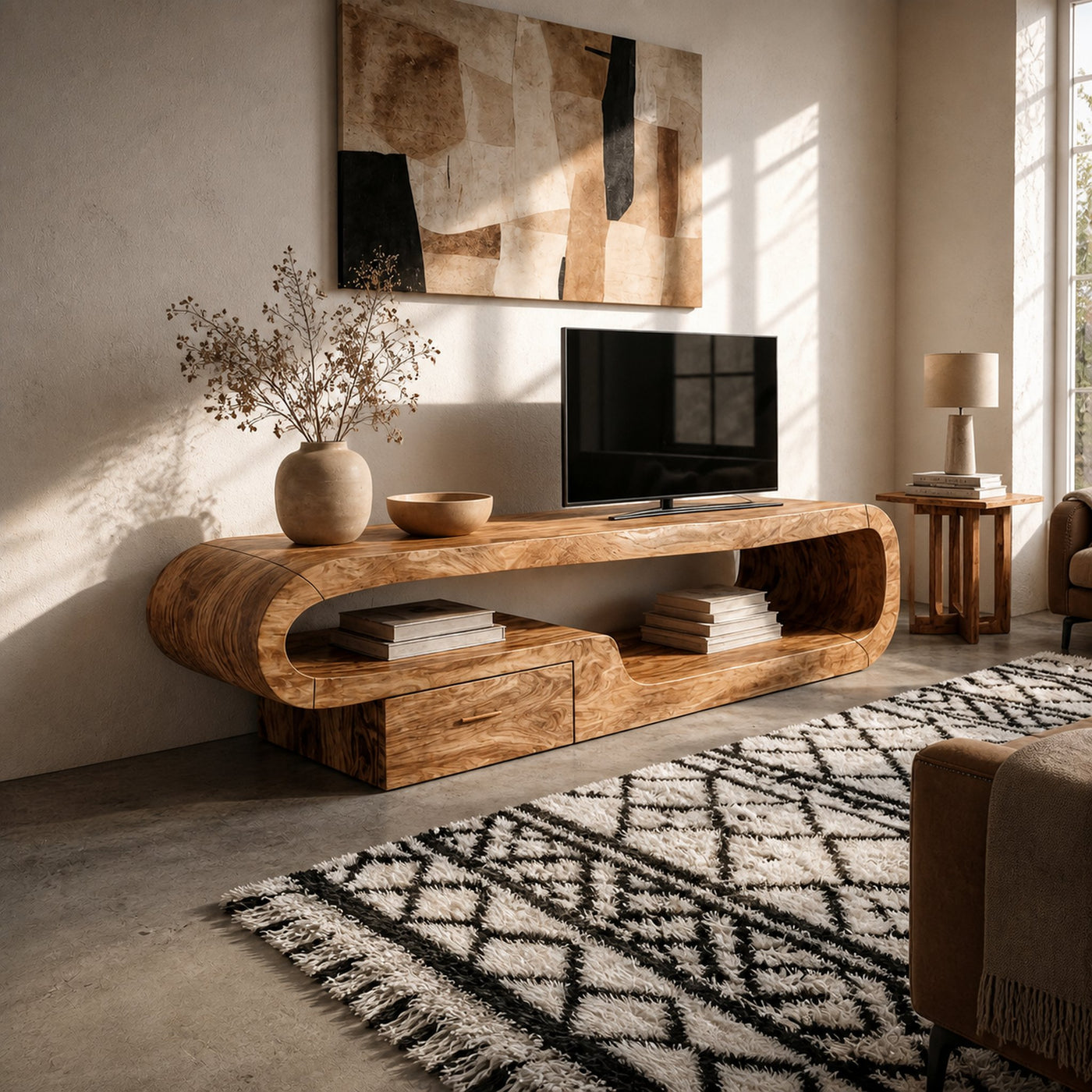 Scandinavian TV Cabinet For Cozy Living Room Decor