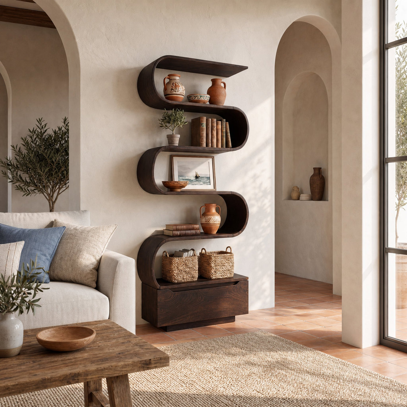 Sculptural Bookcase For Home Office - product view 6