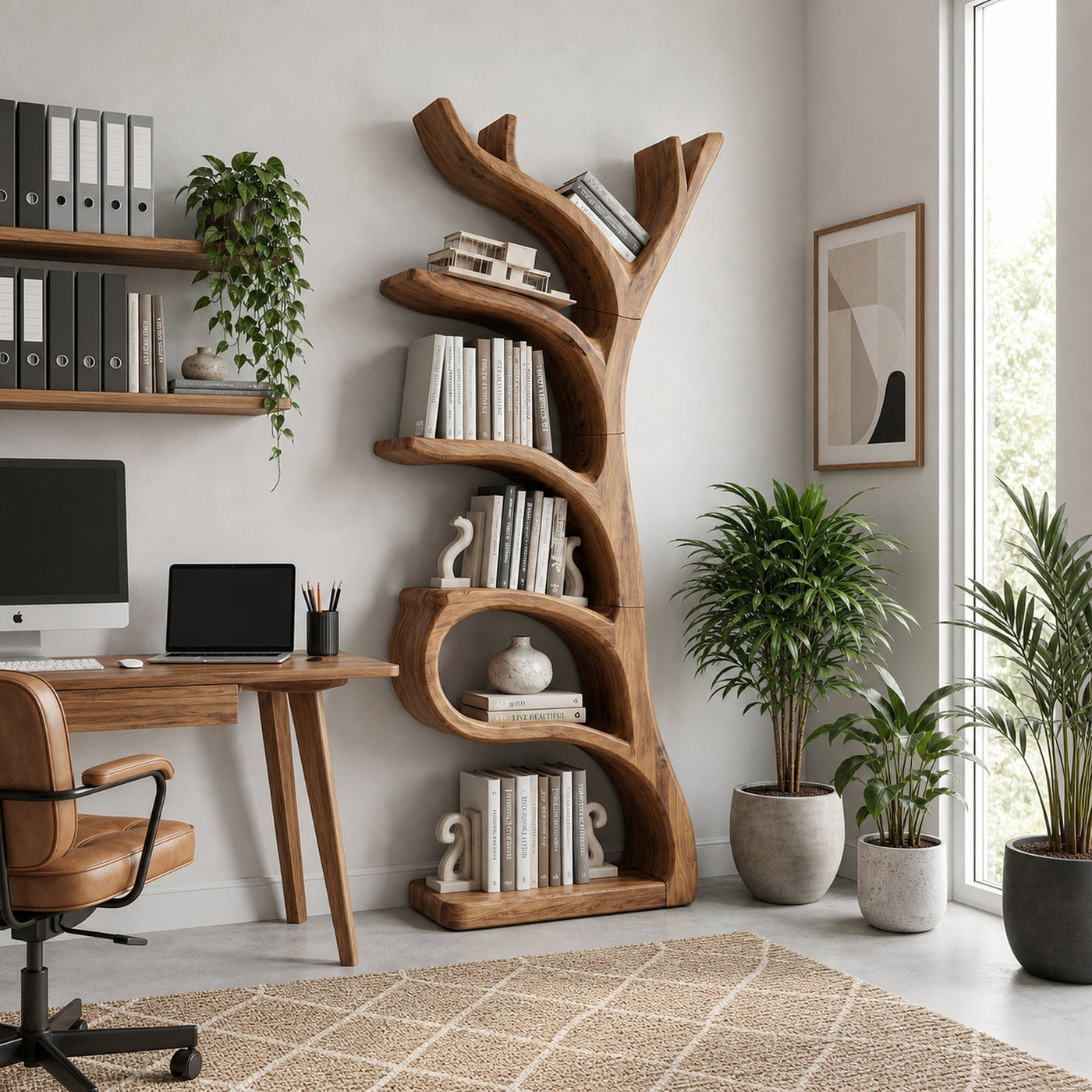 Sculptural Bookcase For Reading Corner