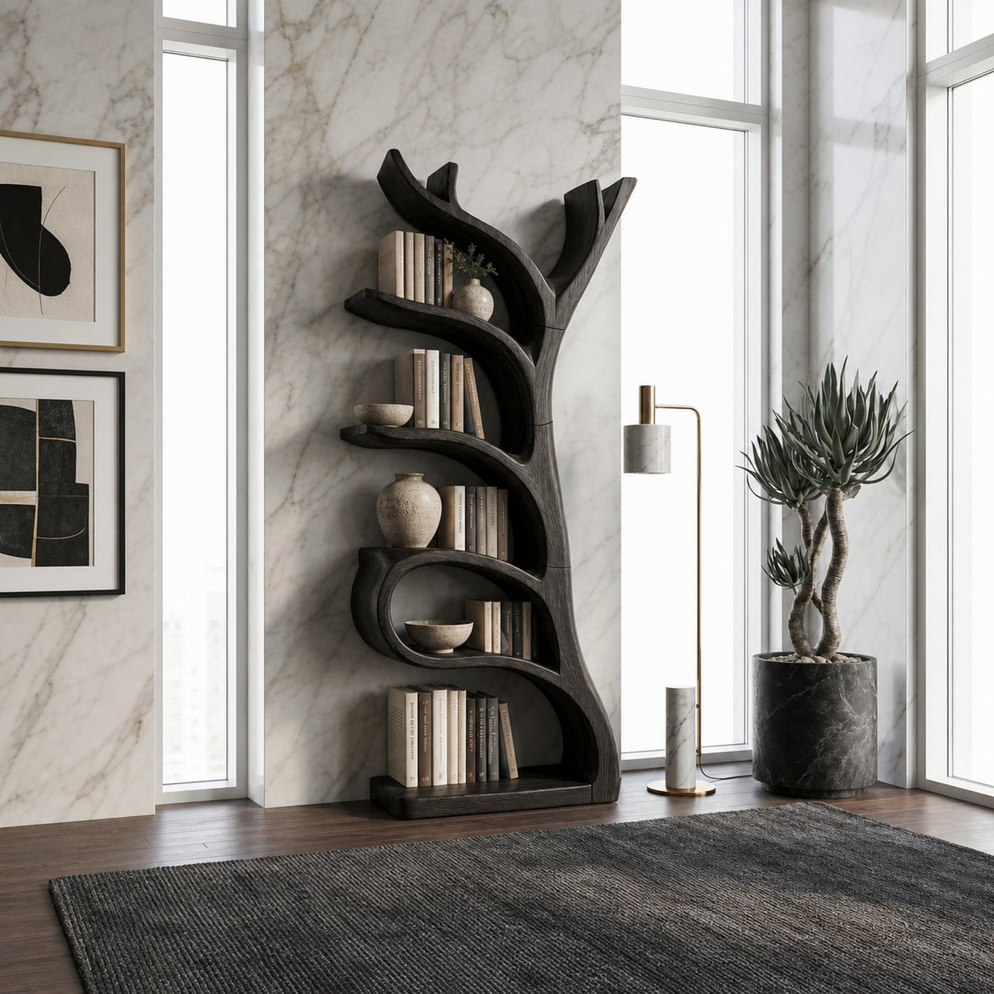 Sculptural Bookcase For Reading Corner - product view 7