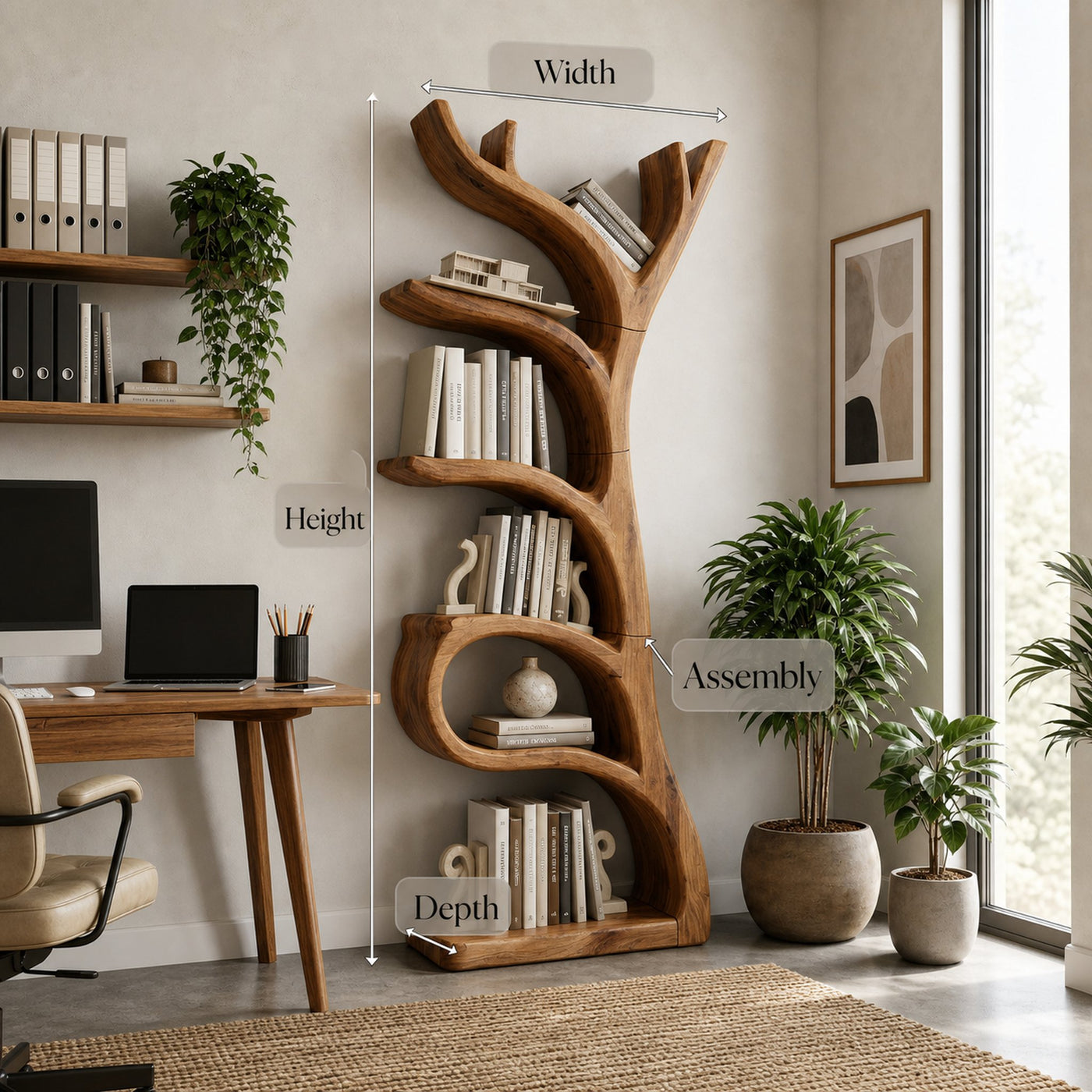 Sculptural Bookcase For Reading Corner - product view 8