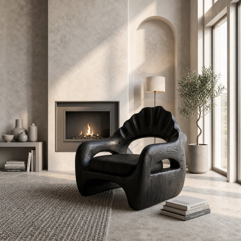 Tidemark Sandhill Carved Lounge Chair with Cushioned Seat