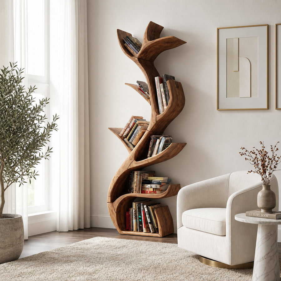 Sculptural Tree Bookshelf For Living Room