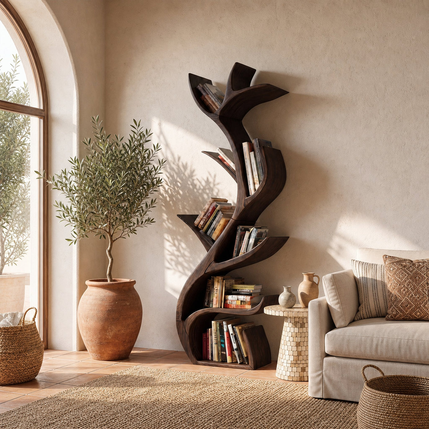 Sculptural Tree Bookshelf For Living Room - product view 6