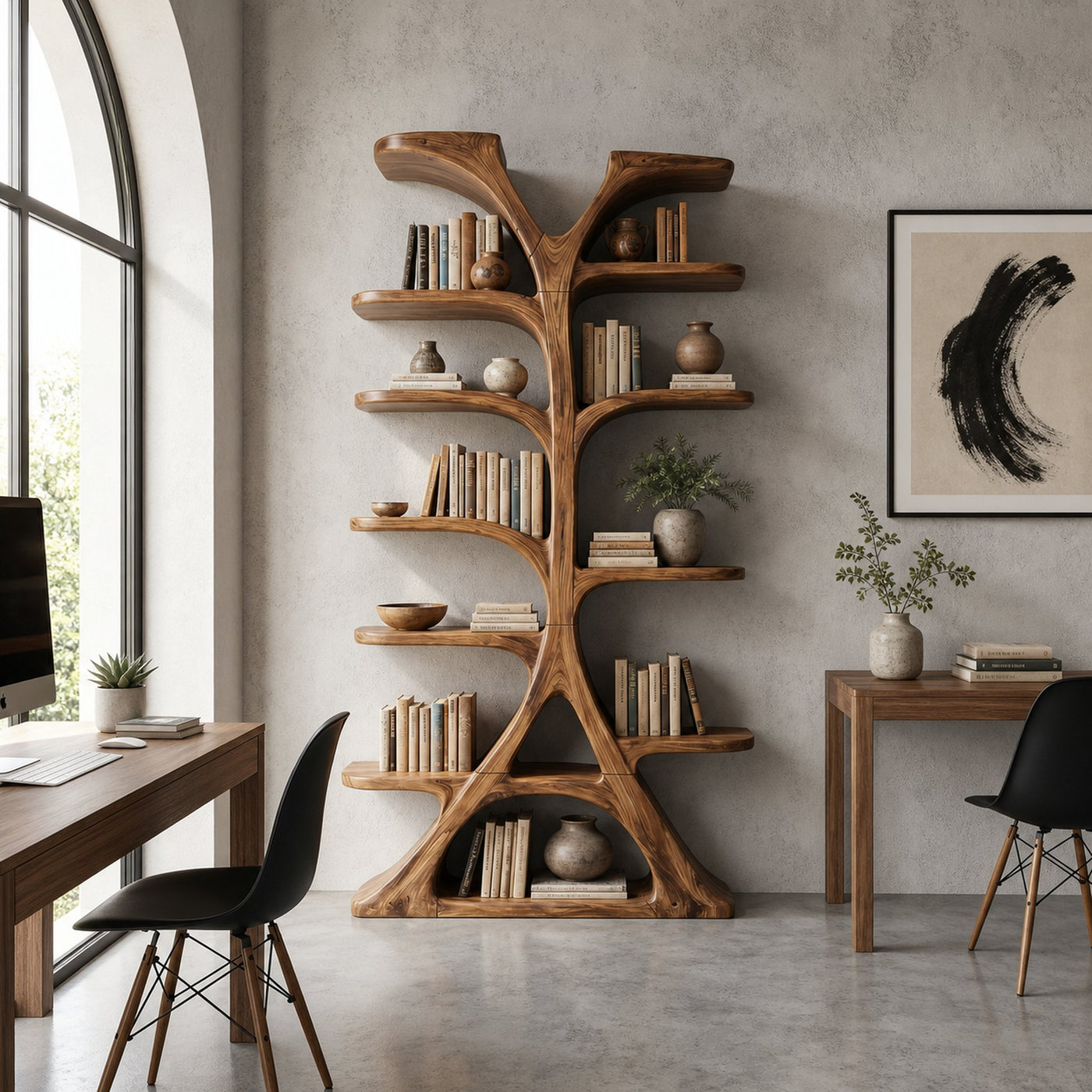 Sculptural Tree Bookshelf For Reading Corner
