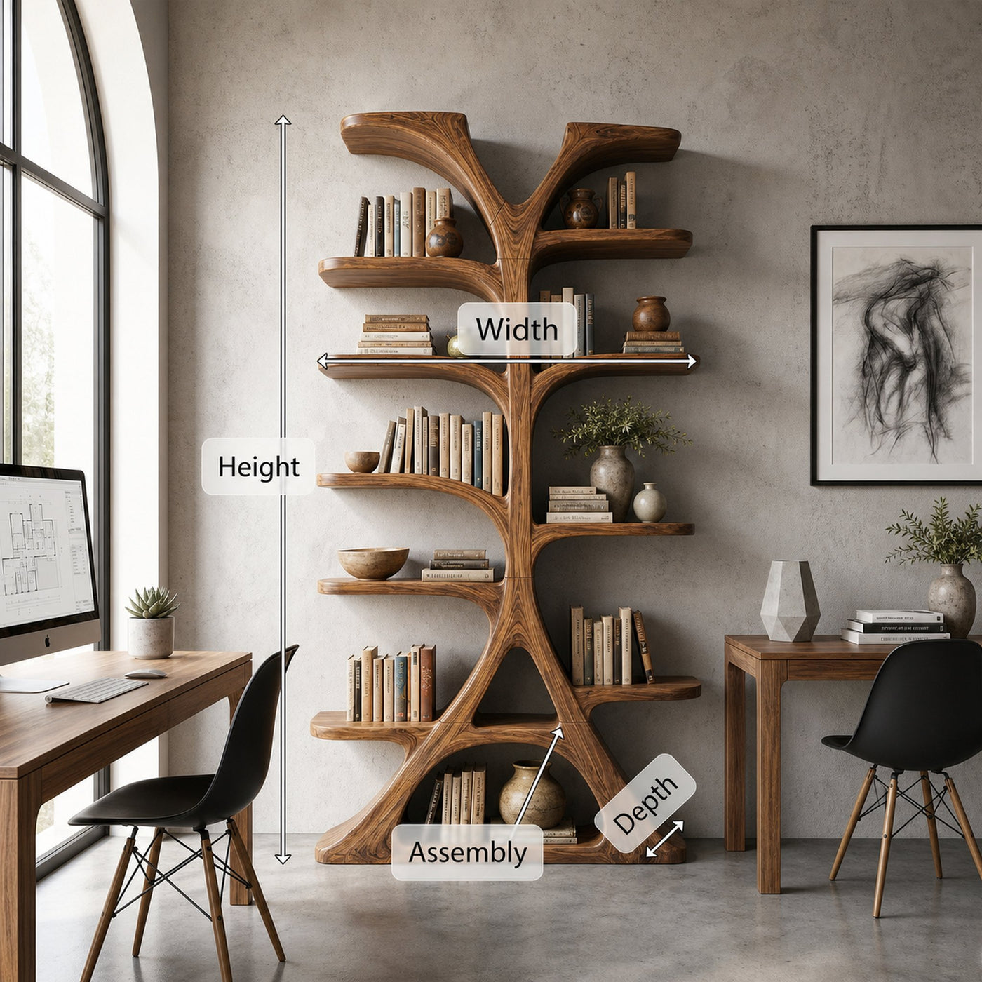 Sculptural Tree Bookshelf For Reading Corner - product view 8