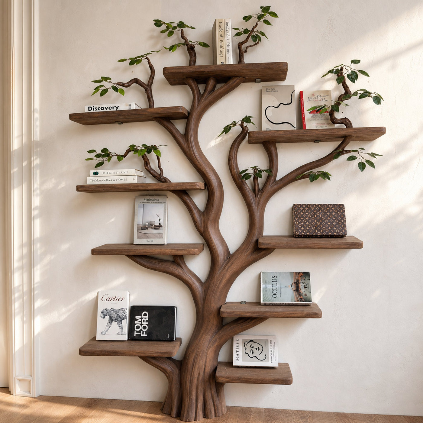 Sculptural Tree Bookshelf Living Room Interior Art Furniture - product view 5