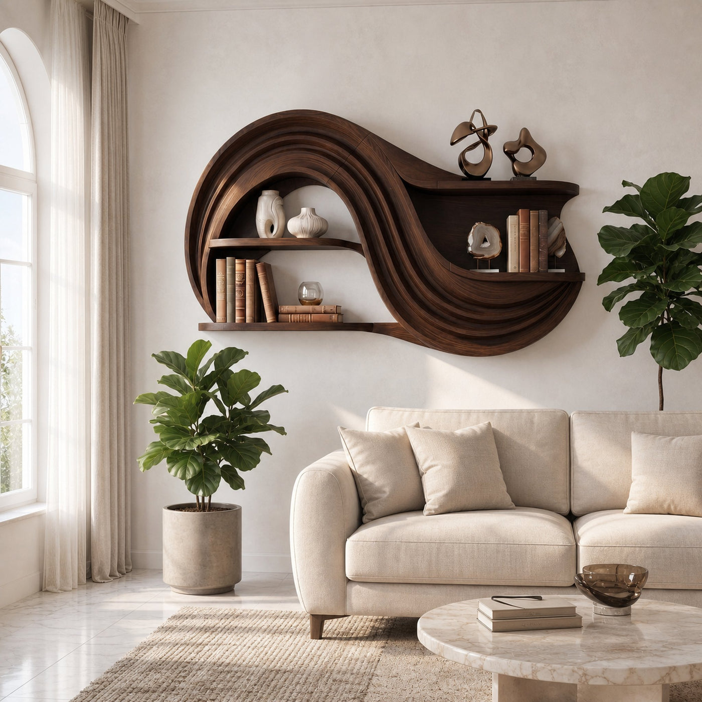Sculptural Wall Shelf For Living Room - product view 6