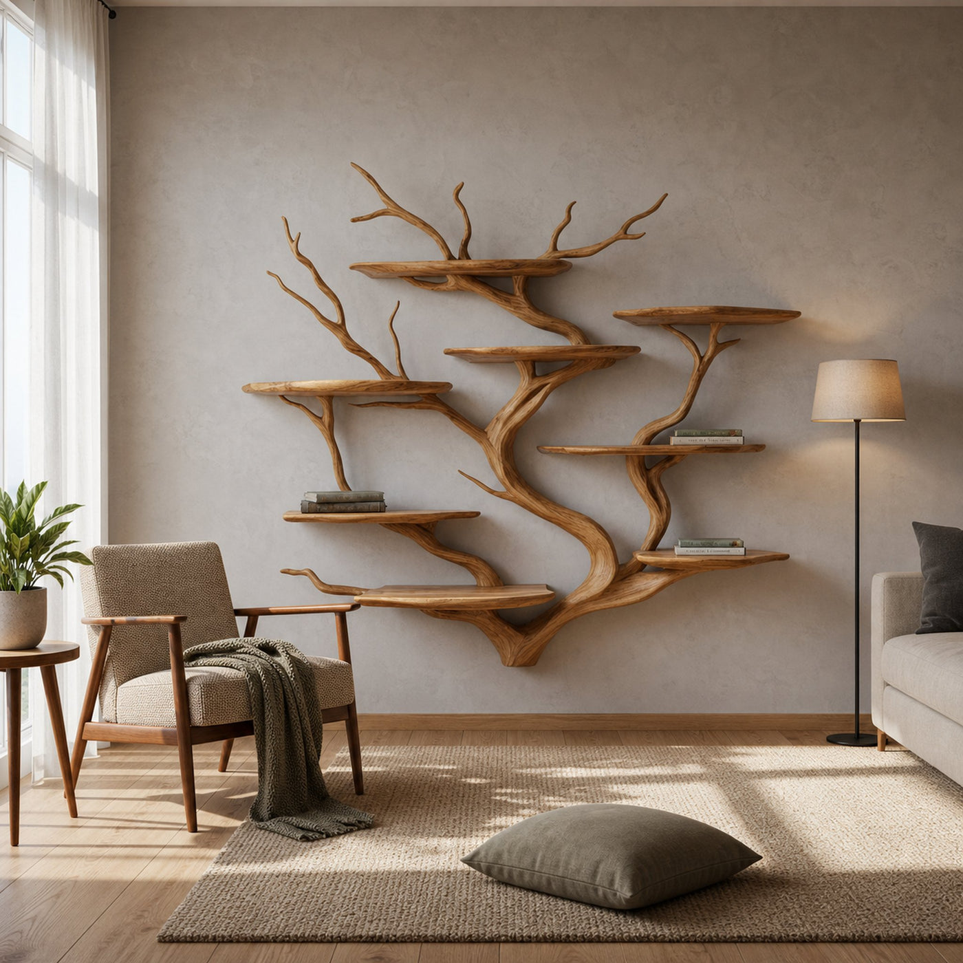Sculpture Style Wall Shelf Reading Room And Studio - product view 3