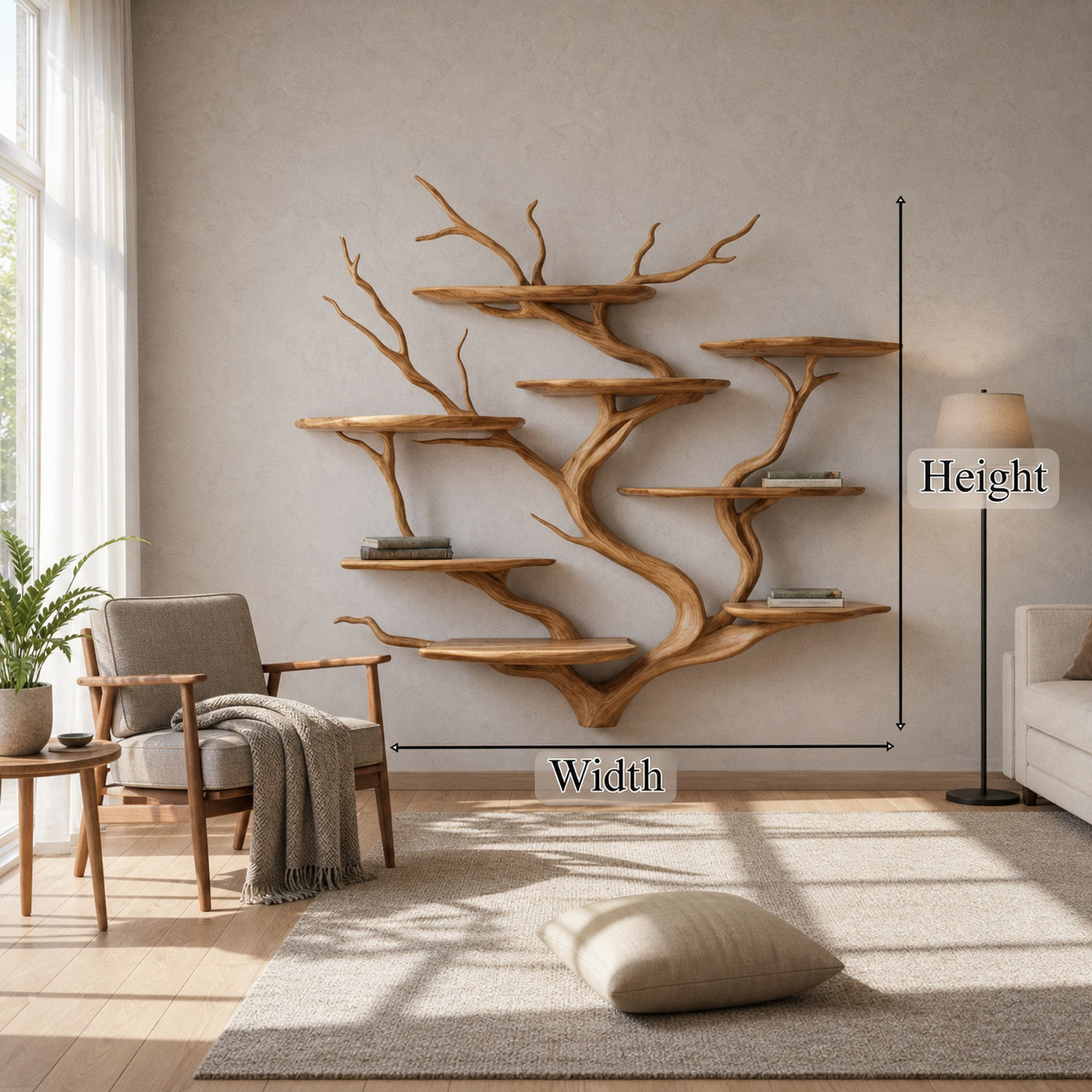 Sculpture Style Wall Shelf Reading Room And Studio - product view 4