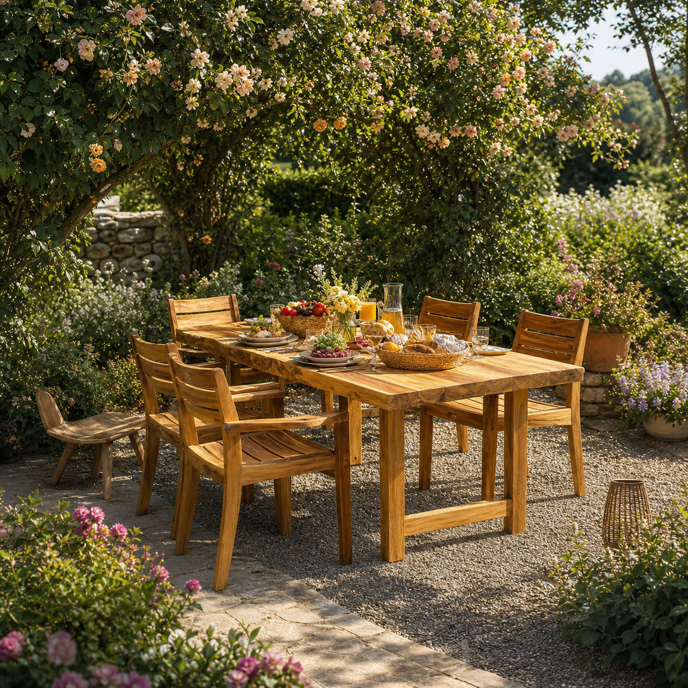 Solid Wood Dining Set Custom Rustic Table Garden Home Decor Gift