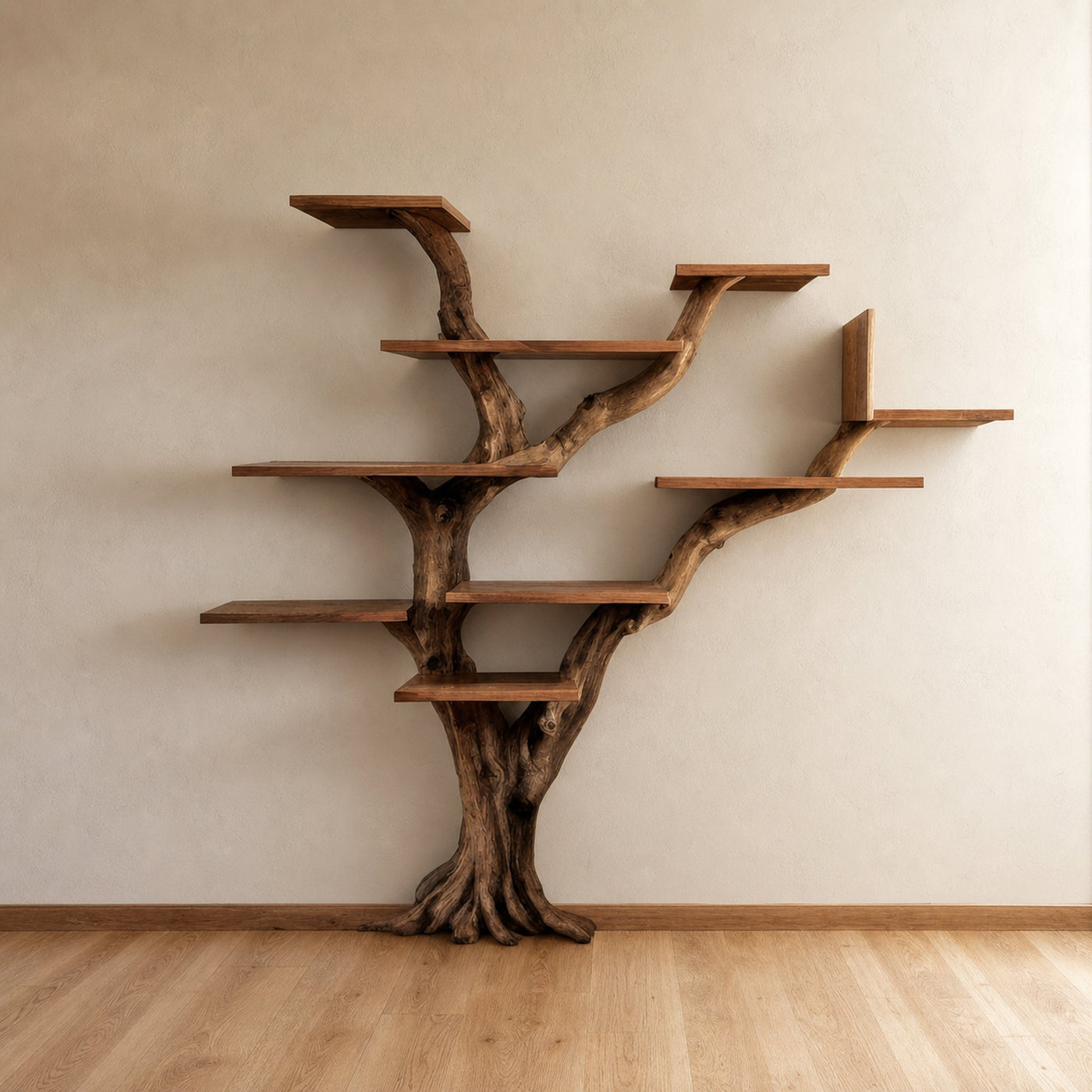 Tree Bookshelf Decor Solid Wood Floating Shelf - product view 2