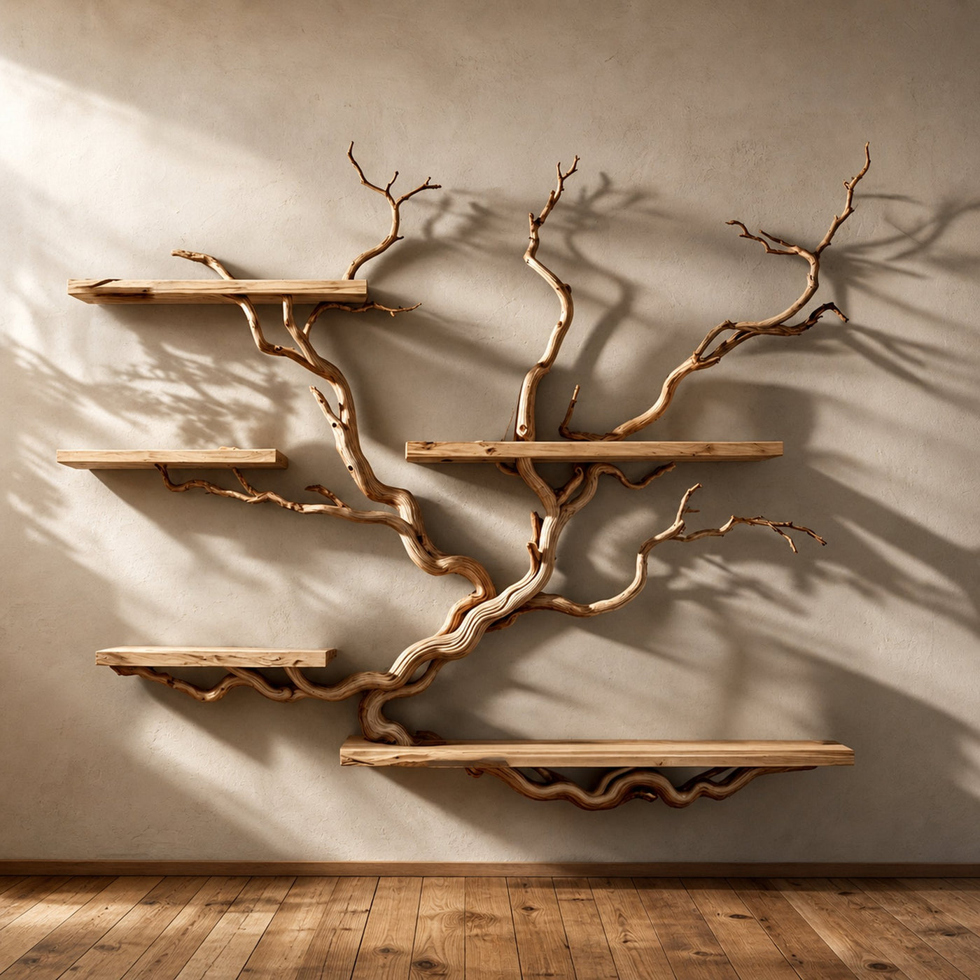 Tree Bookshelf Floating Shelves Driftwood Branch - product view 2