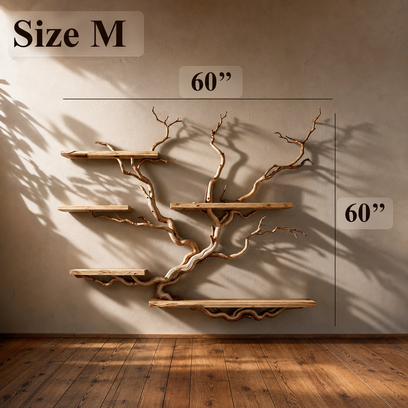 Tree Bookshelf Floating Shelves Driftwood Branch - product view 5