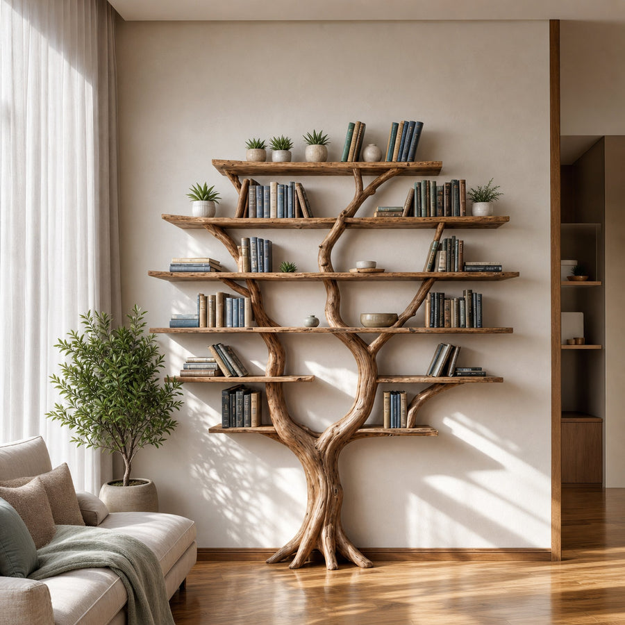 Tree Branch Floating Driftwood Shelf