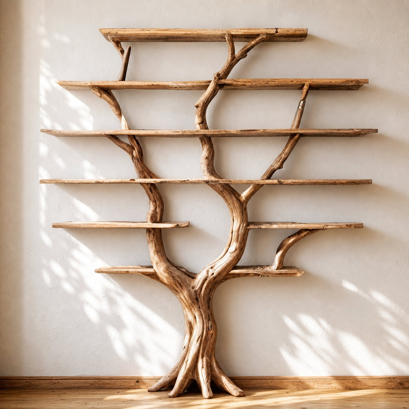 Tree Branch Floating Driftwood Shelf - product view 3