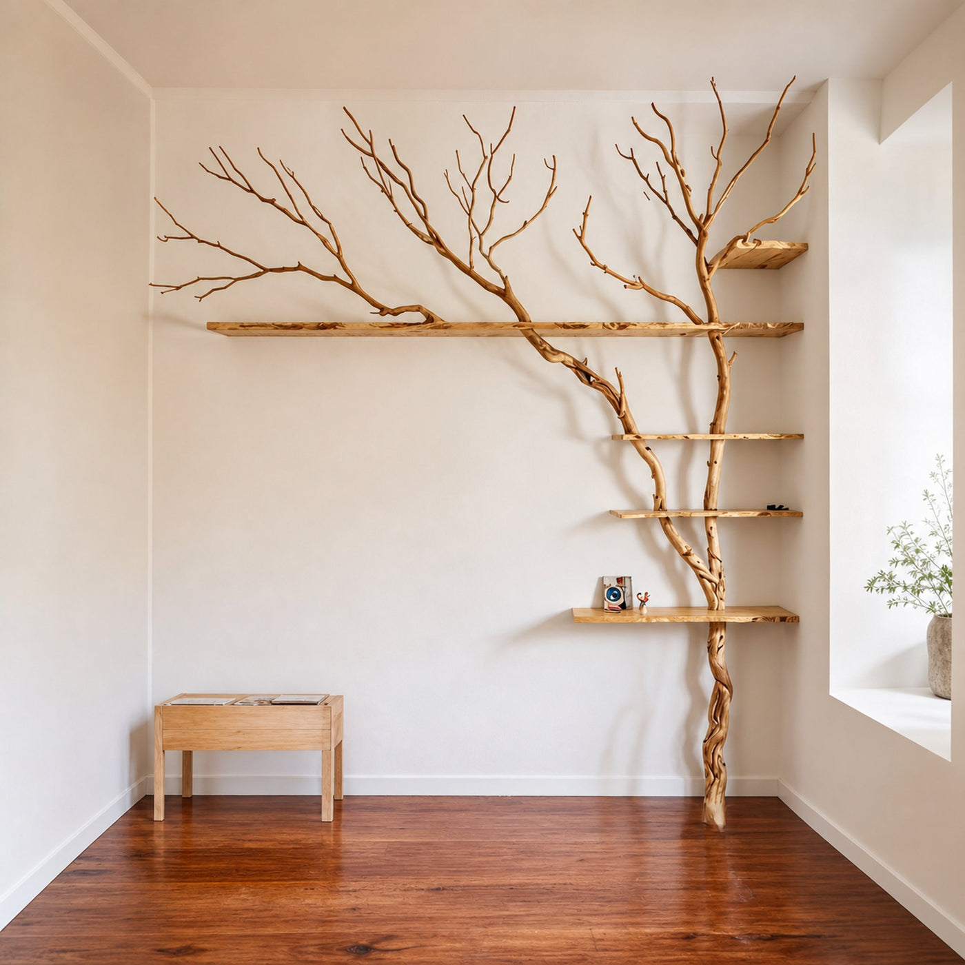 Tree Branch Floating Shelf Driftwood Art Decor