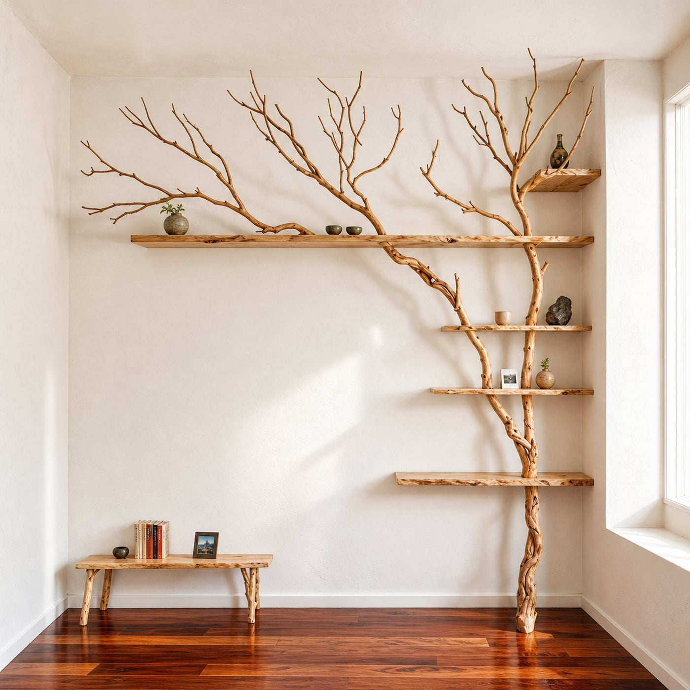 Tree Branch Floating Shelf Driftwood Art Decor - product view 2