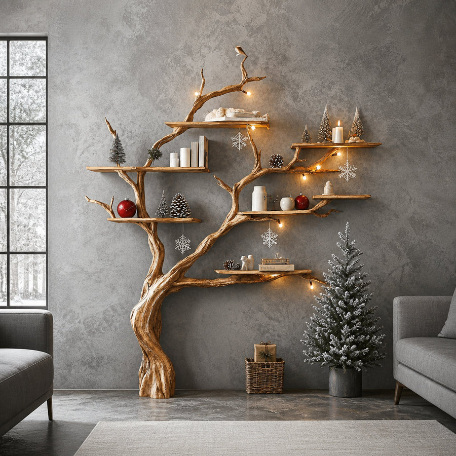Tree Branch Floating Shelf Solid Wood Live Edge