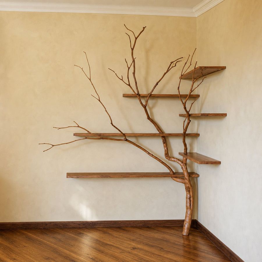 Tree Branch Shelf Corner Floating Shelf Wood Cat Tree