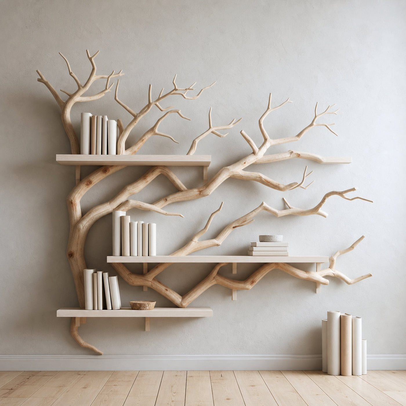 Tree Branch Shelves Driftwood Wall Mounted Floating Shelf