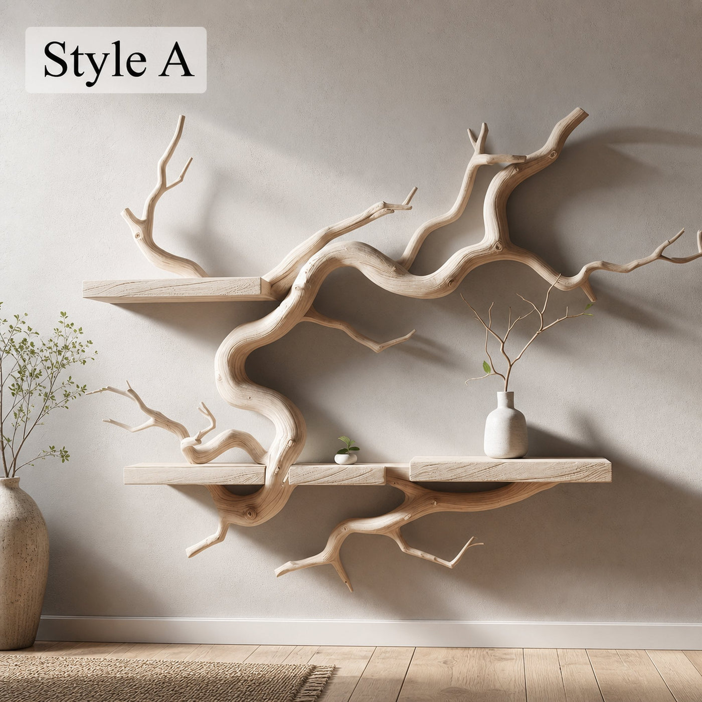 Tree Branch Shelves Driftwood Wall Mounted Floating Shelf - product view 2