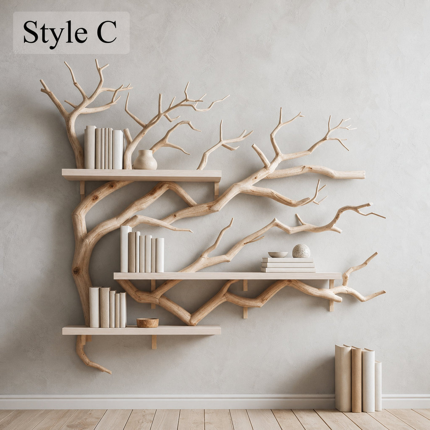 Tree Branch Shelves Driftwood Wall Mounted Floating Shelf - product view 4