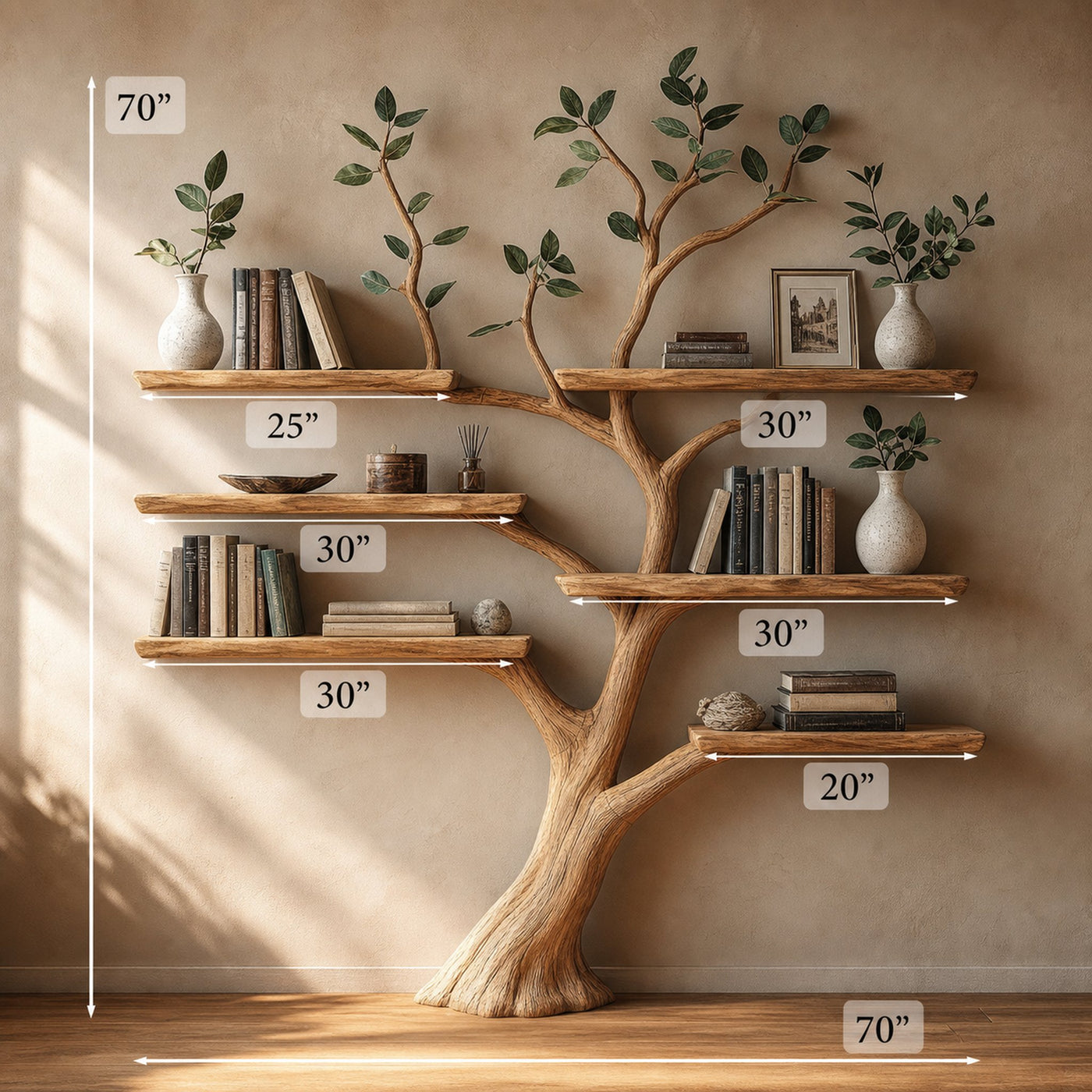Tree Branch Shelves Wall Mounted Floating Shelf - product view 3