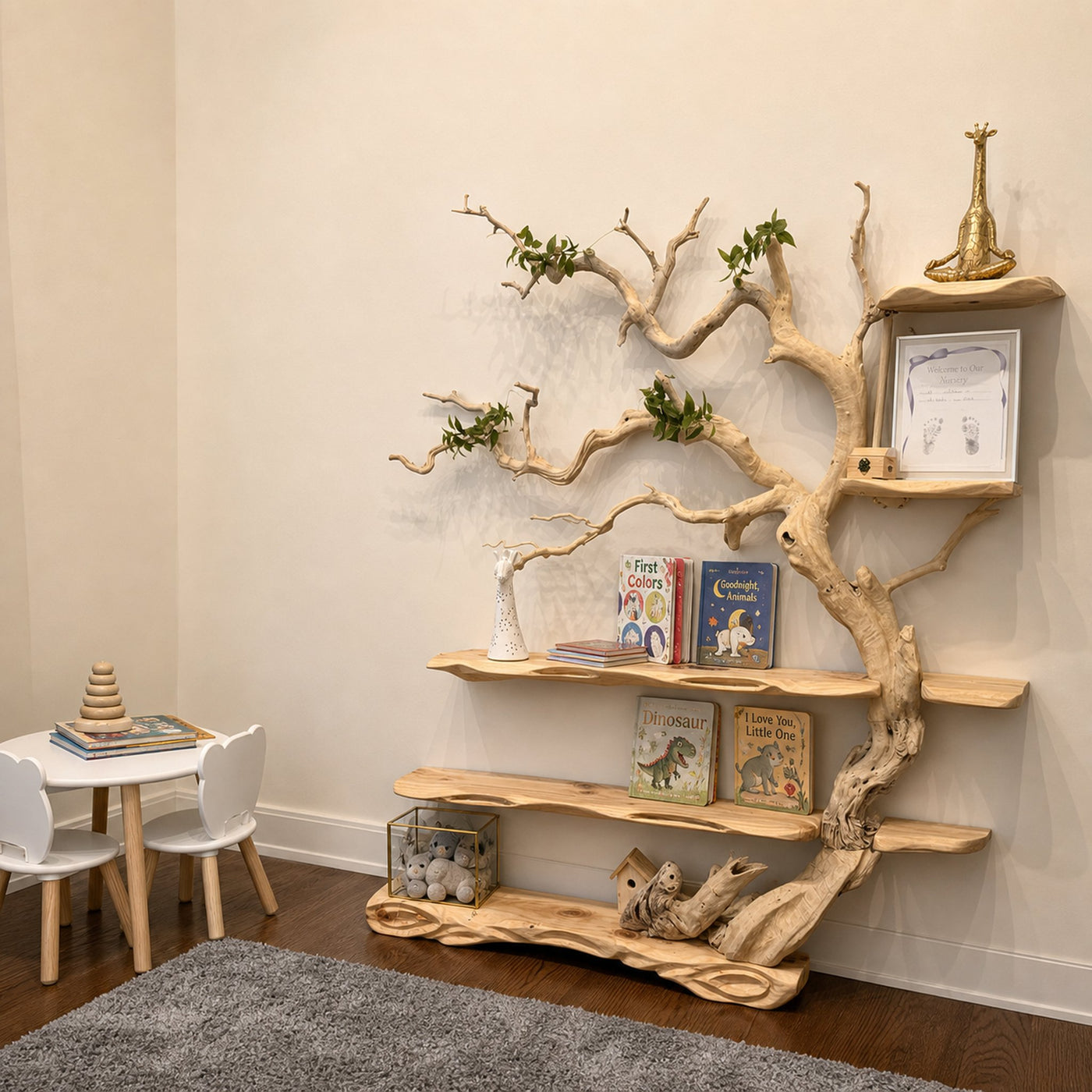 Tree Branch Standing Driftwood Shelf - product view 6