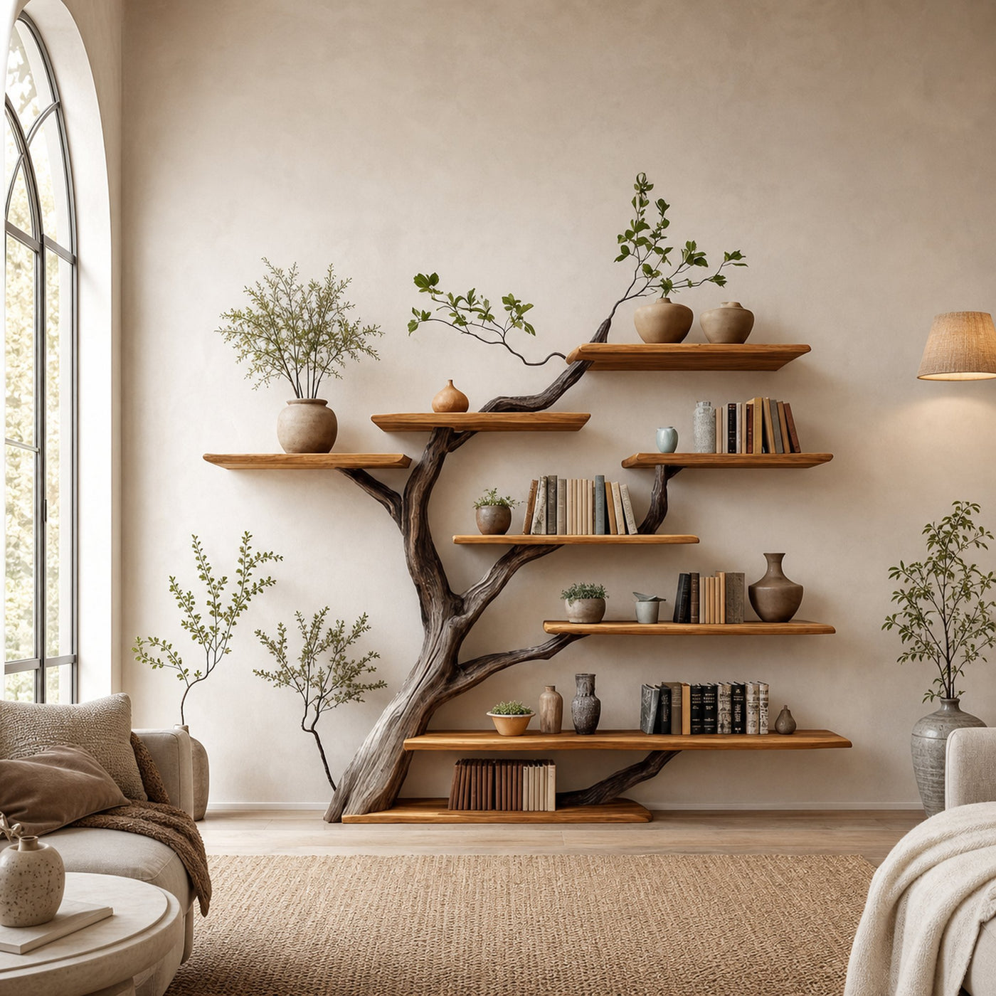 Tree Branch Wall Mouted Floating Bookshelf Home Decor Gift - product view 4