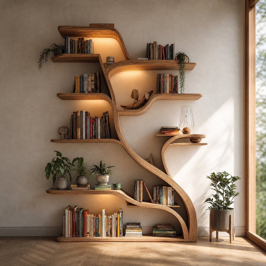 Tree Branch Wall Shelf Solid Wood Farmhouse Decor Gift