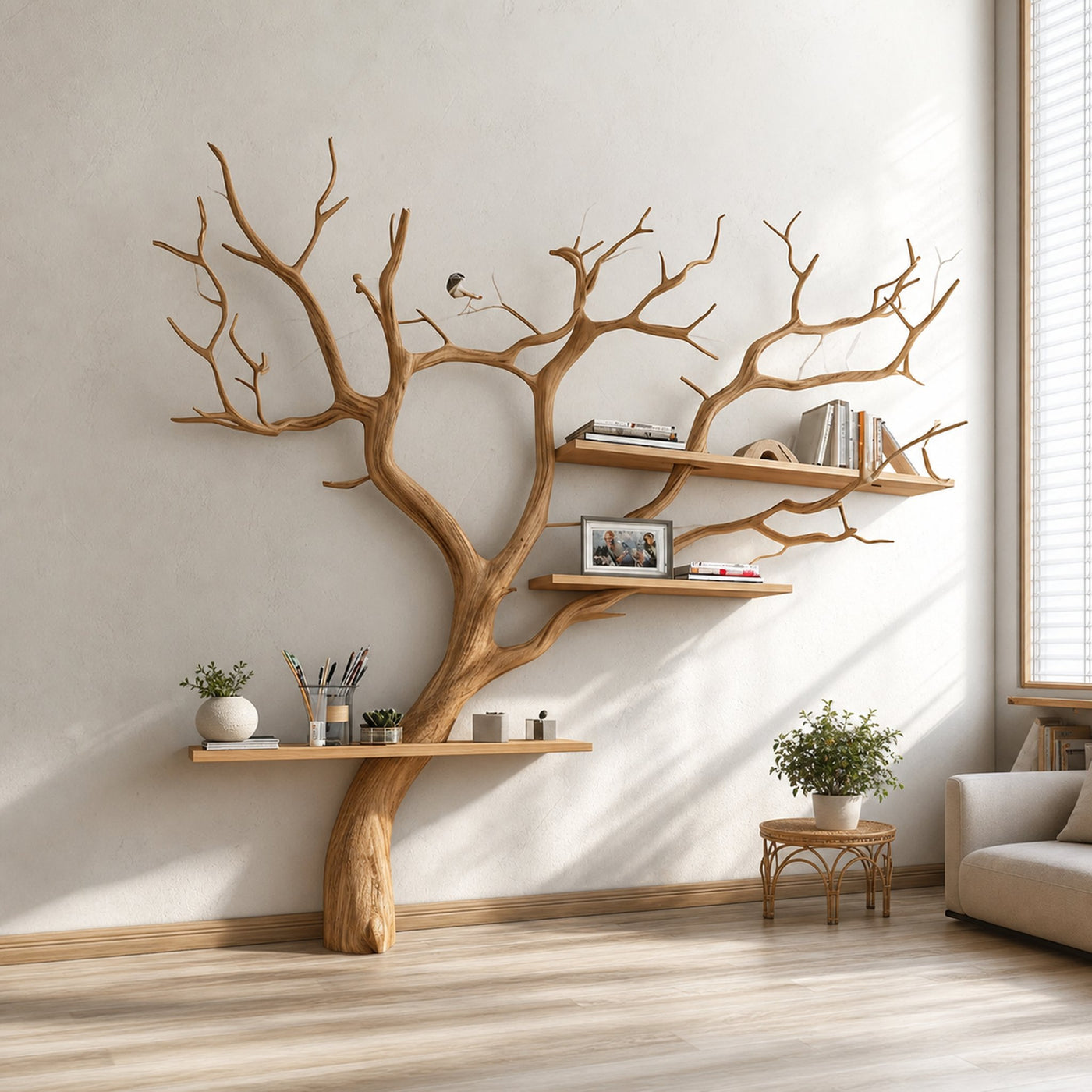 Tree Branches Wall Bookshelf Decorations