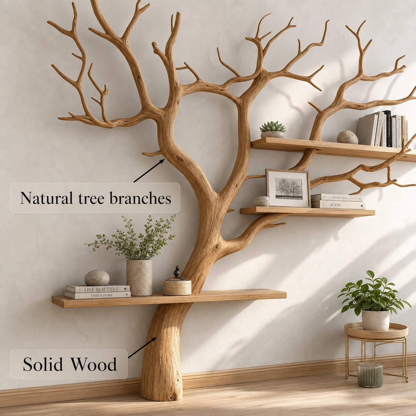 Tree Branches Wall Bookshelf Decorations - product view 3