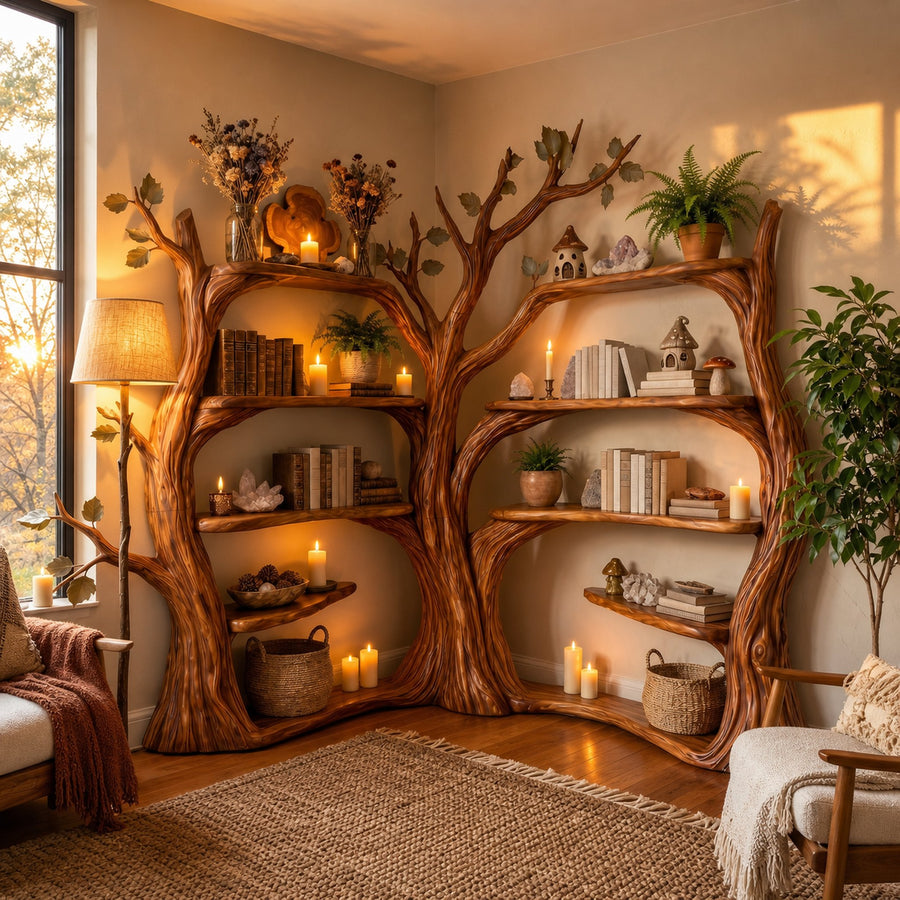 Tree Corner Bookshelf For Living Room And Reading Room