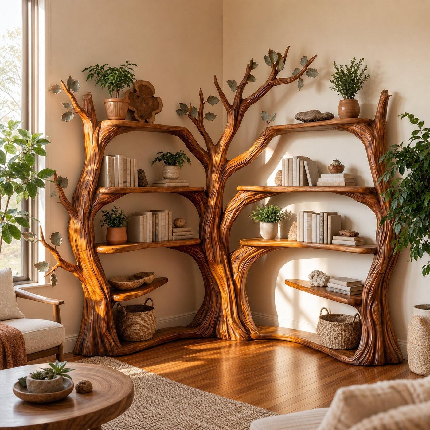 Tree Corner Bookshelf For Living Room And Reading Room - product view 6