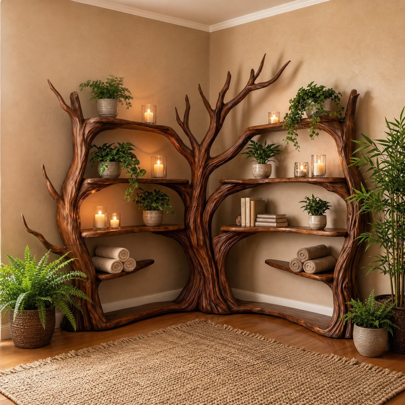 Tree Corner Bookshelf For Living Room And Reading Room - product view 7