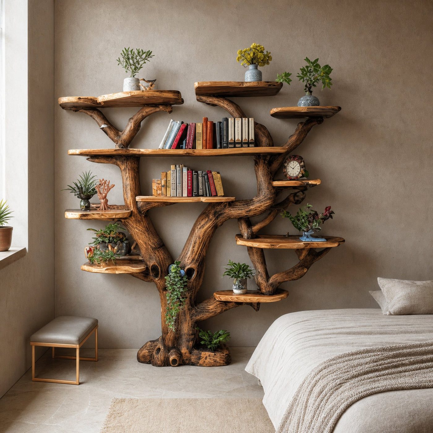 Tree Floating Book Shelf Wall Mount - product view 2