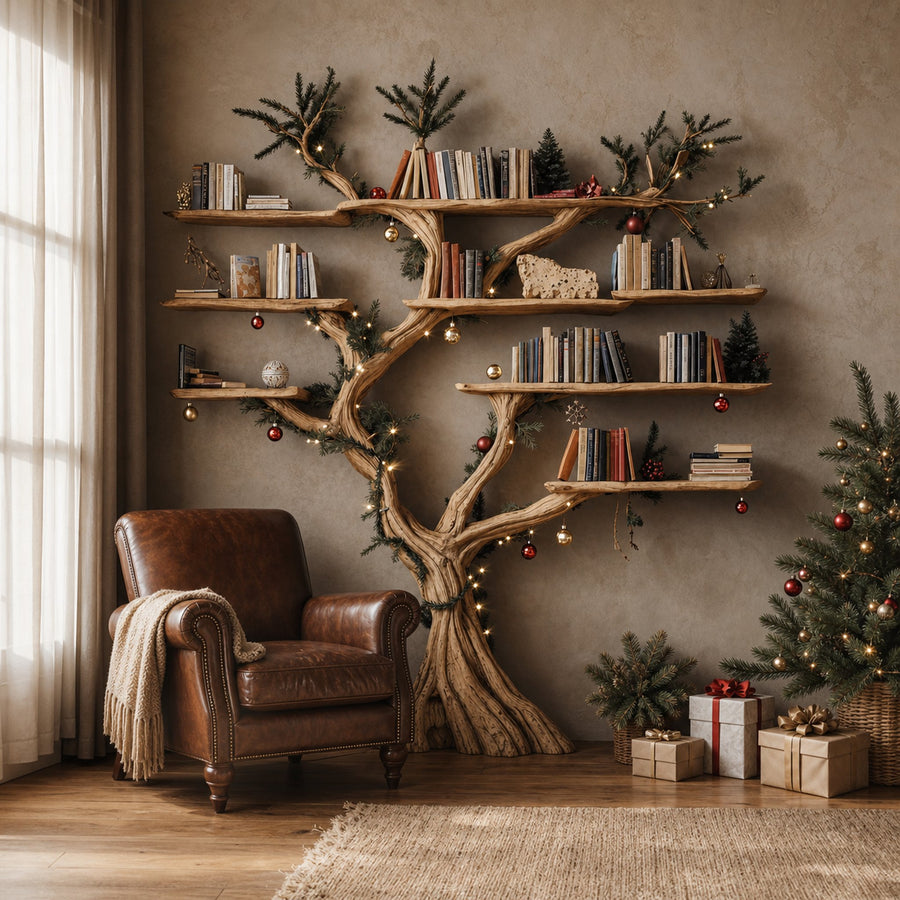 Tree Floating Bookshelf Driftwood Shelf