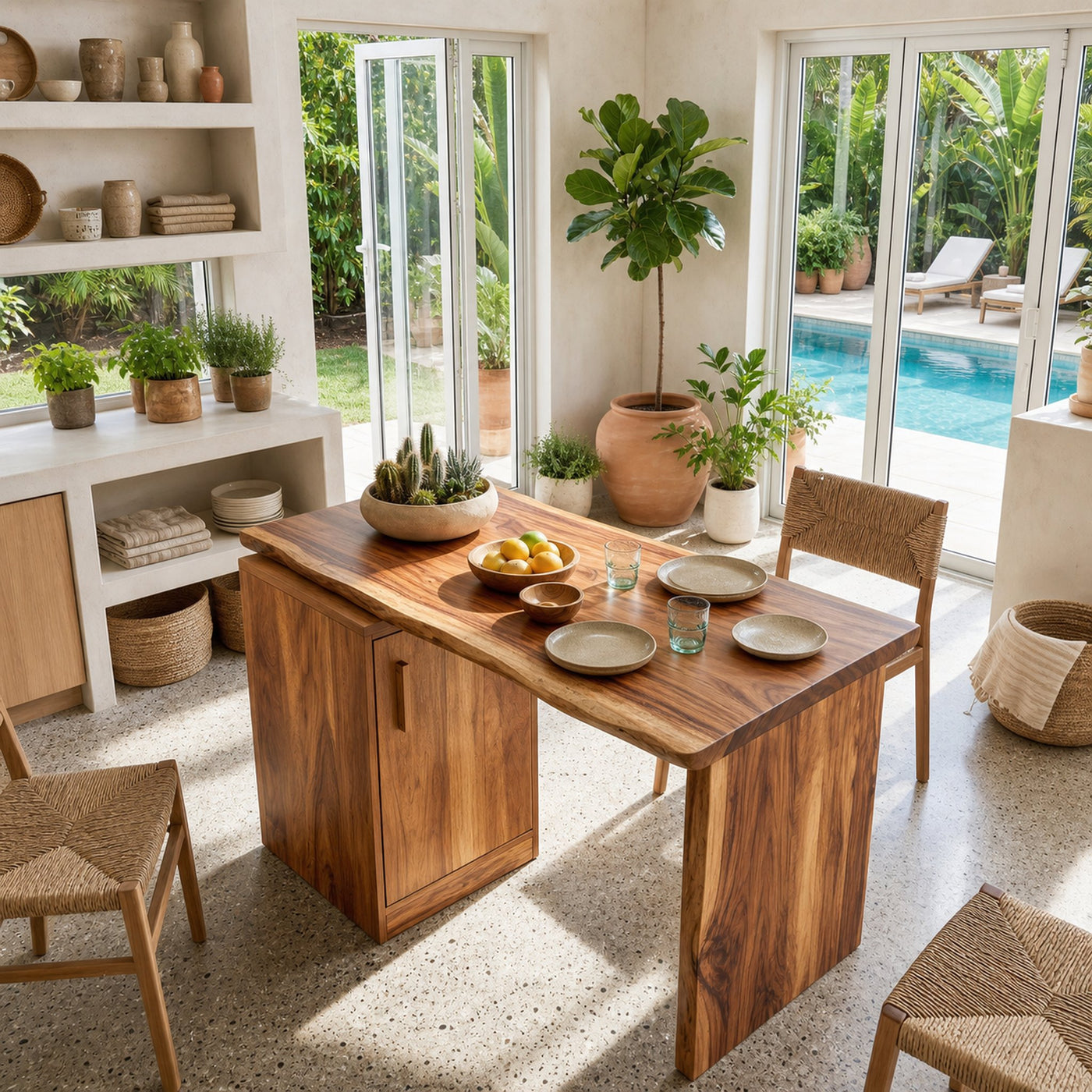 Tropical Dining Table For Indoor Outdoor Space - product view 2