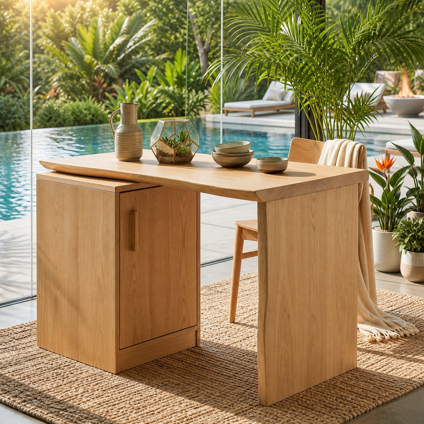 Tropical Dining Table For Indoor Outdoor Space - product view 5