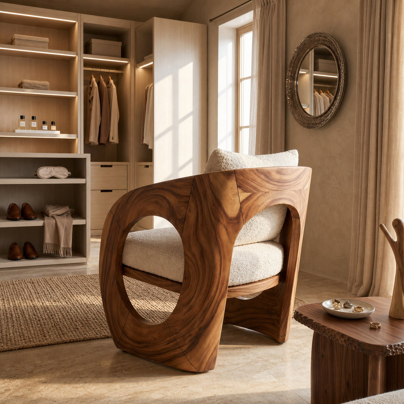 Tropical Organic Modern Wooden Chair Garden Lounge - product view 3